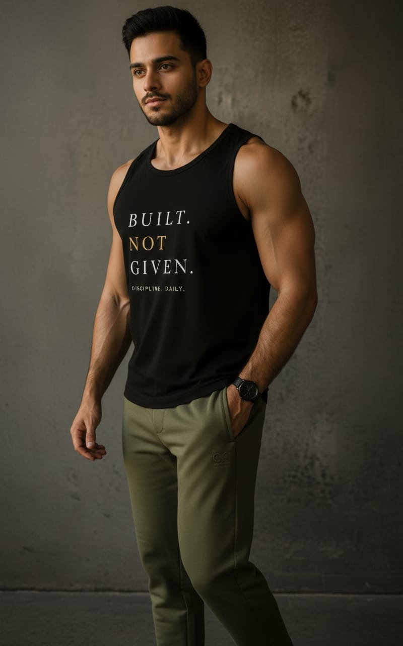 Built Men's cotton Tank Tees