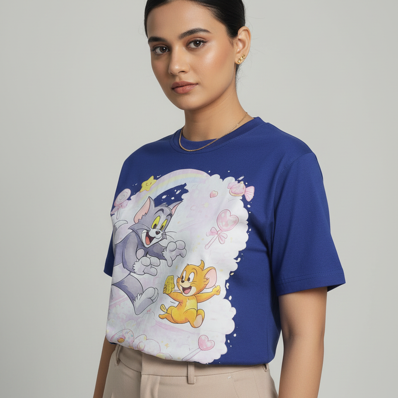 Aurora Round Neck 100% Cotton Women's T-shirt