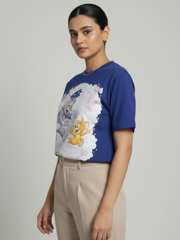 Aurora Round Neck 100% Cotton Women's T-shirt