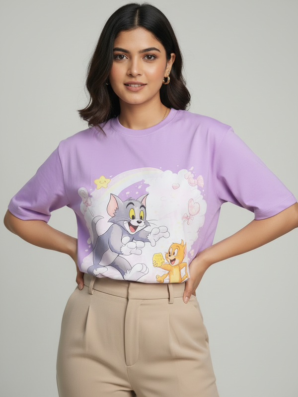 Aurora Round Neck 100% Cotton Women's T-shirt