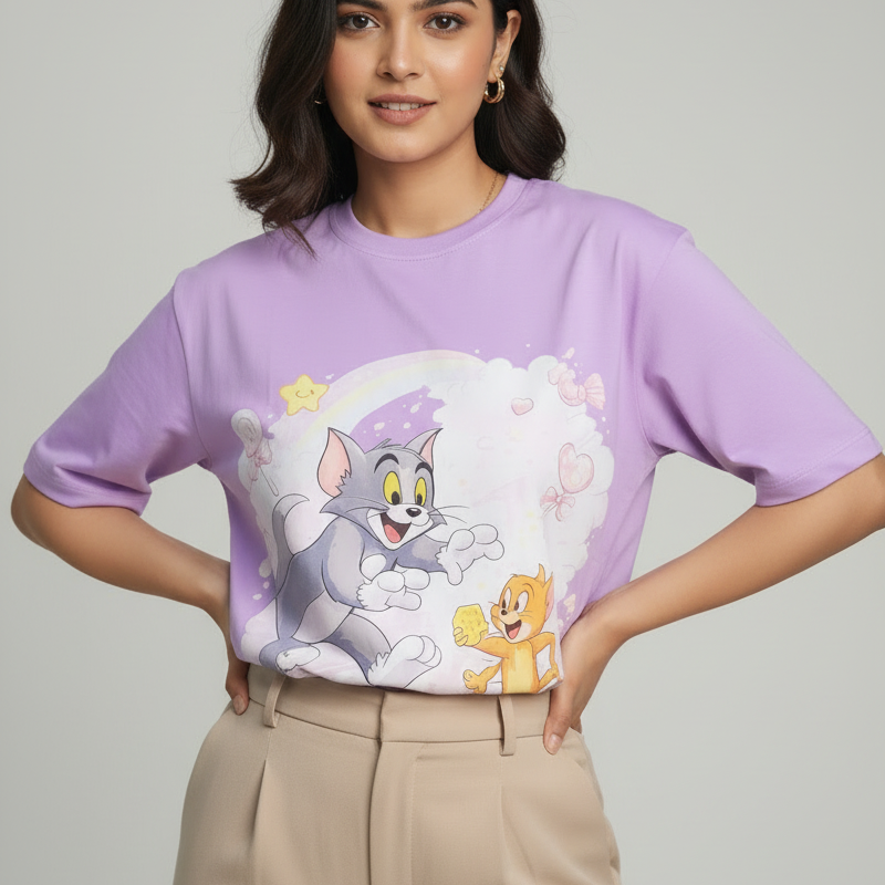Aurora Round Neck 100% Cotton Women's T-shirt