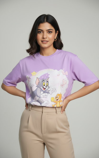 Aurora Round Neck 100% Cotton Women's T-shirt