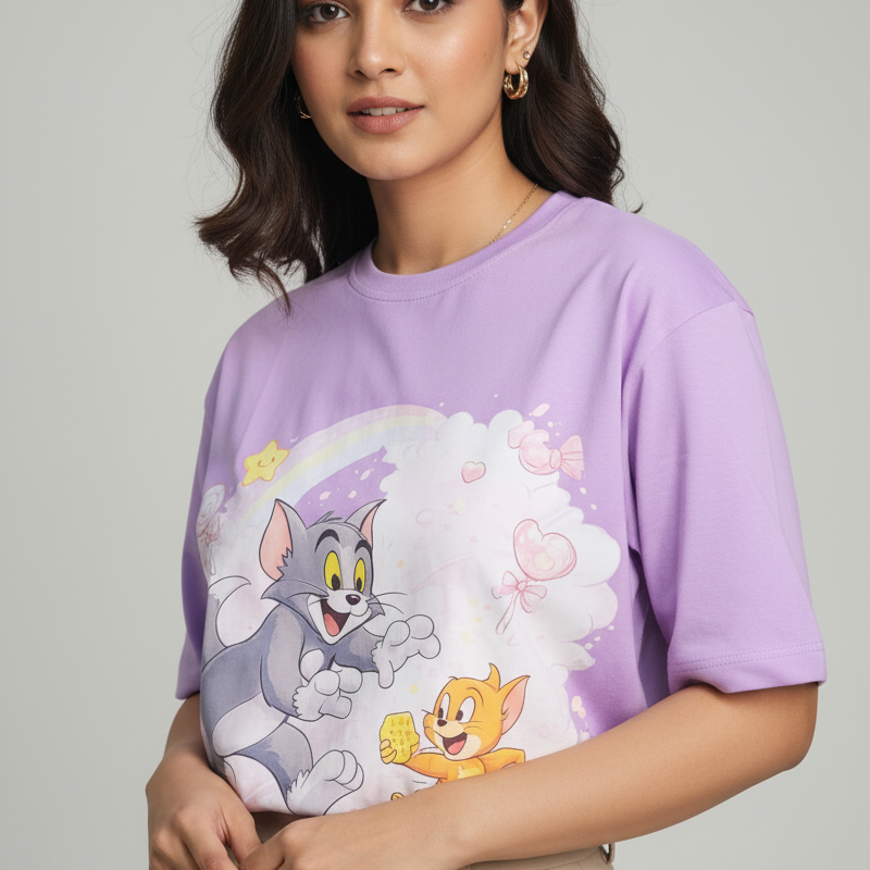 Aurora Round Neck 100% Cotton Women's T-shirt