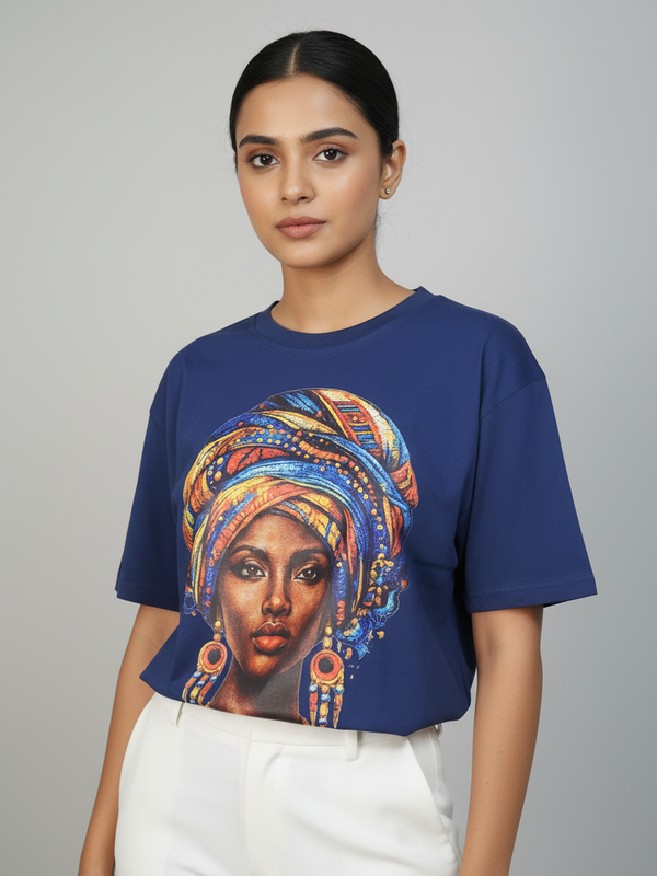 Aurora Round Neck 100% Cotton Women's T-shirt