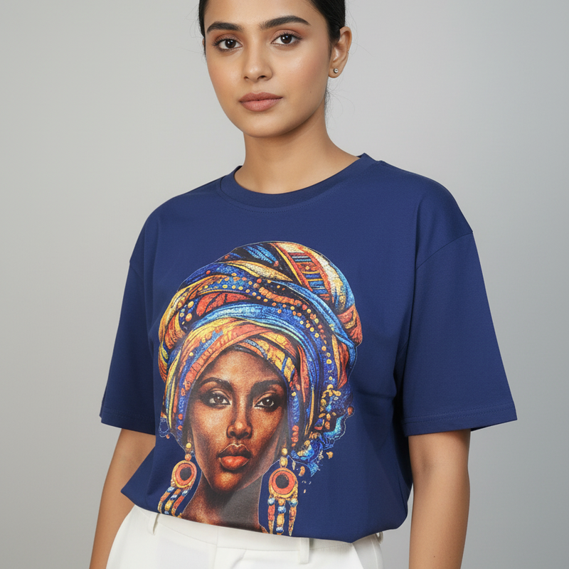 Aurora Round Neck 100% Cotton Women's T-shirt