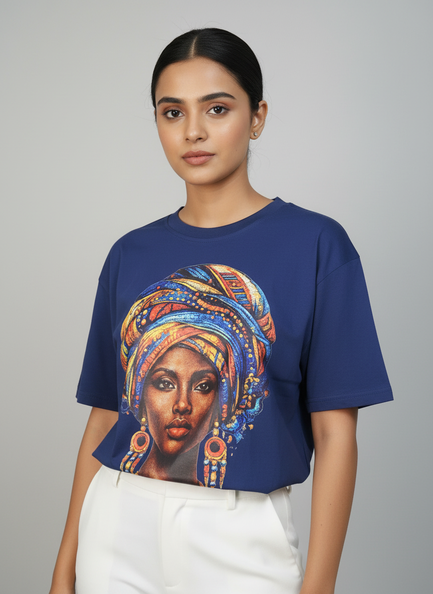 Aurora Round Neck 100% Cotton Women's T-shirt