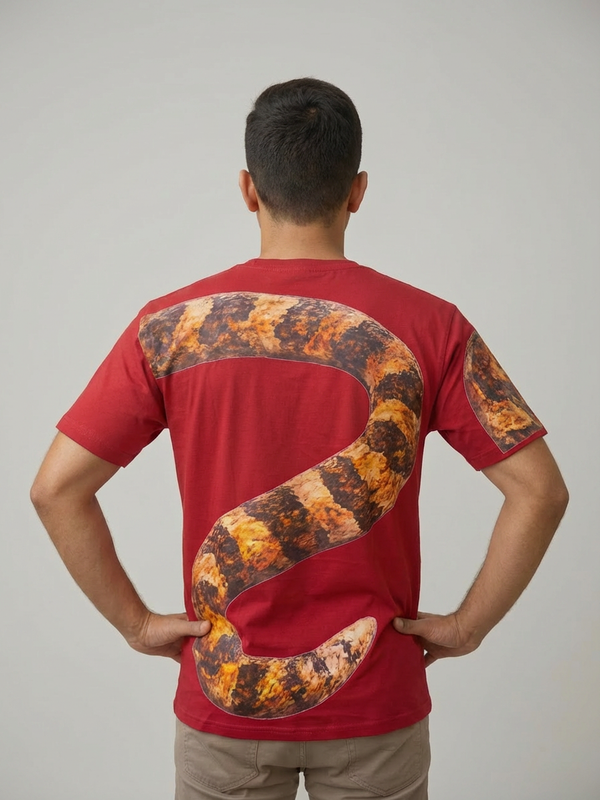 Serpentine Round Neck 100% Cotton Mens' T-shirt