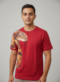 Serpentine Round Neck 100% Cotton Mens' T-shirt