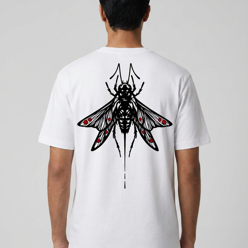 Dragonfly round neck Men's cotton T-shirt