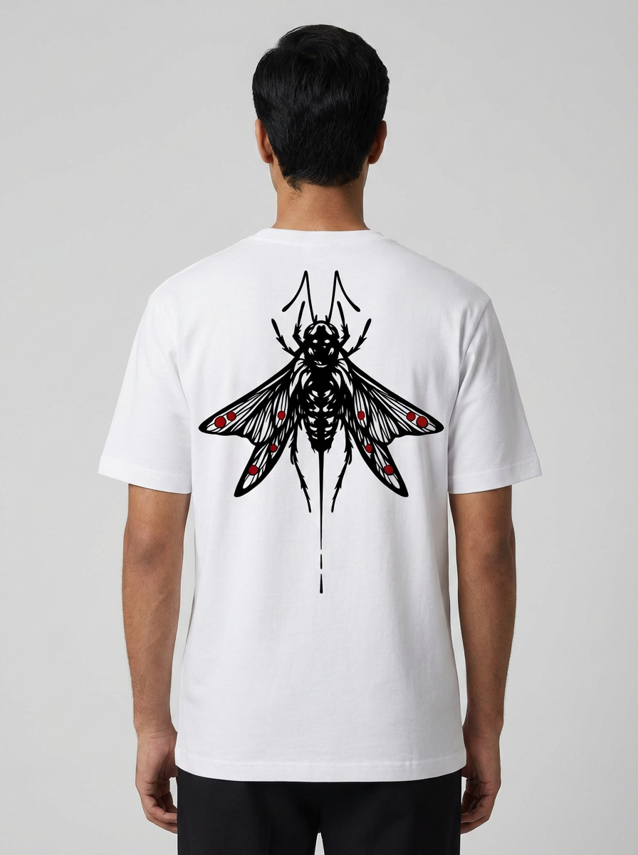 Dragonfly round neck Men's cotton T-shirt