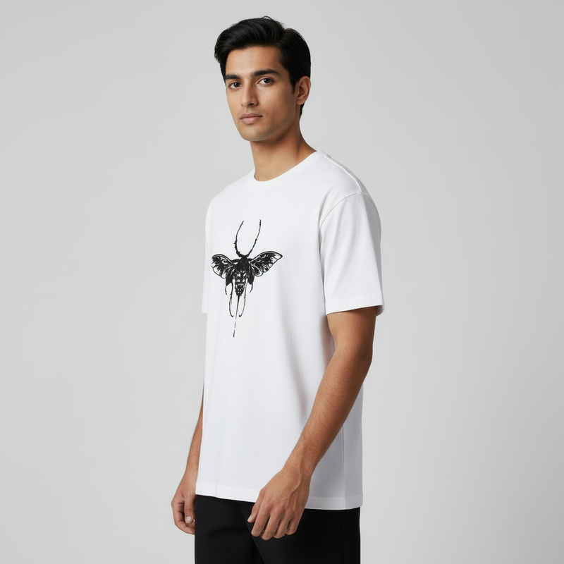 Dragonfly round neck Men's cotton T-shirt