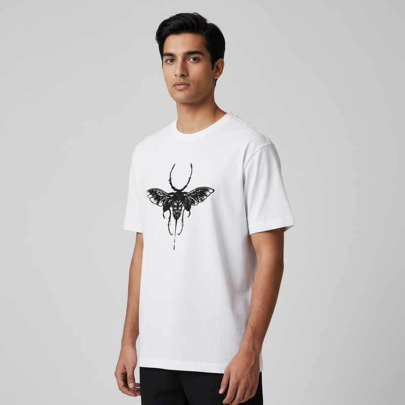 Dragonfly round neck Men's cotton T-shirt