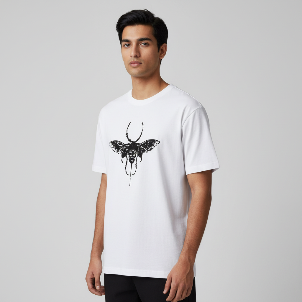 Dragonfly round neck Men's cotton T-shirt