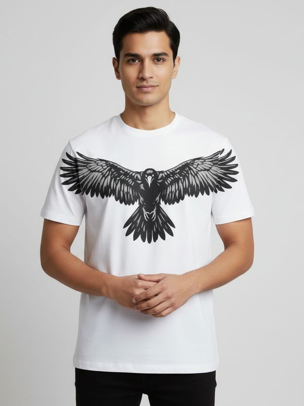 Focus round neck Men's cotton T-shirt
