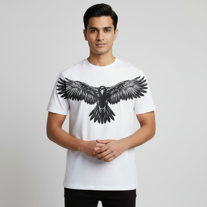 Focus round neck Men's cotton T-shirt