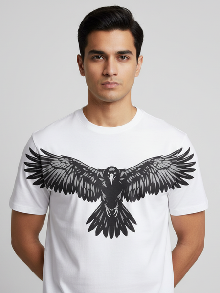 Focus round neck Men's cotton T-shirt