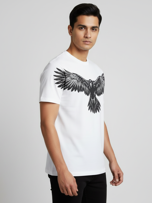Focus round neck Men's cotton T-shirt