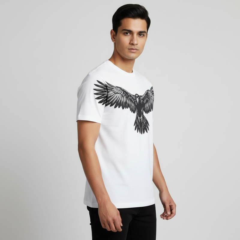 Focus round neck Men's cotton T-shirt