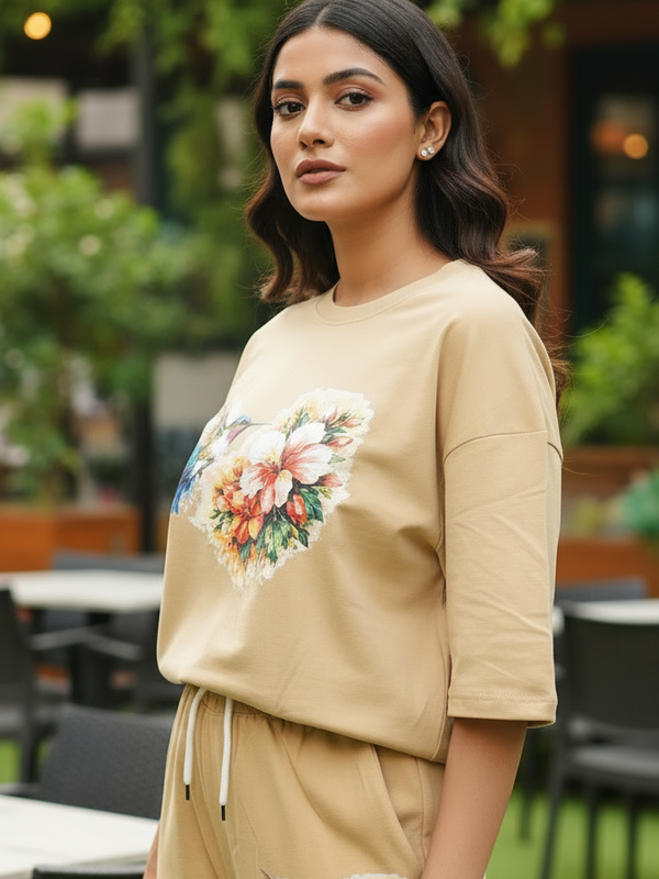 Aurora Round Neck 100% Cotton Women's co-ord set