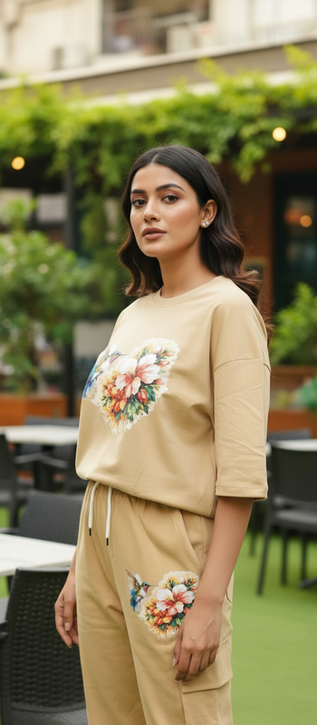 Aurora Round Neck 100% Cotton Women's co-ord set
