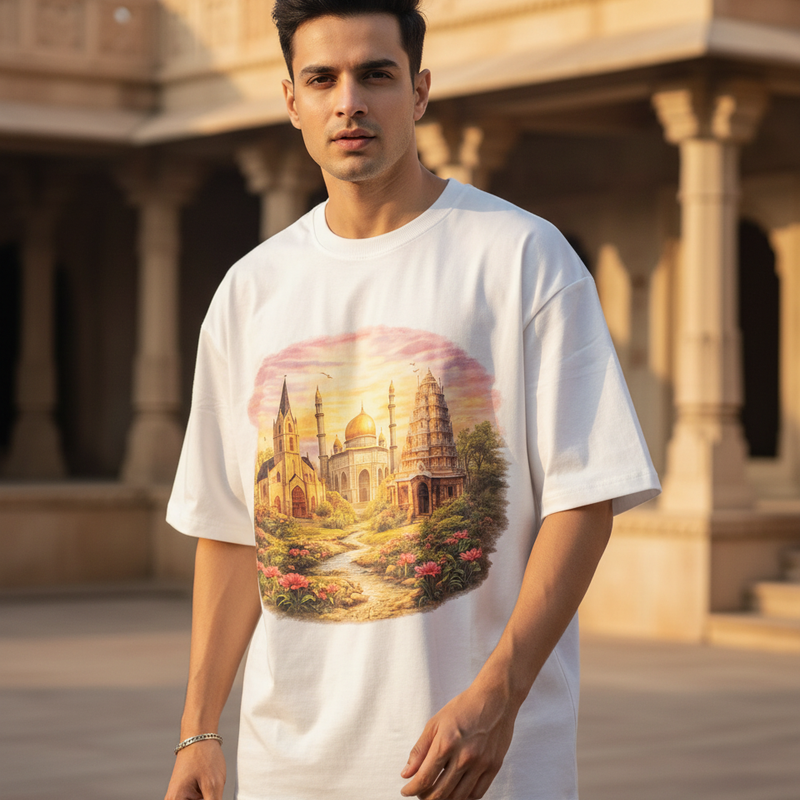 Aurora Round Neck 100% Cotton Men's T- Shirt