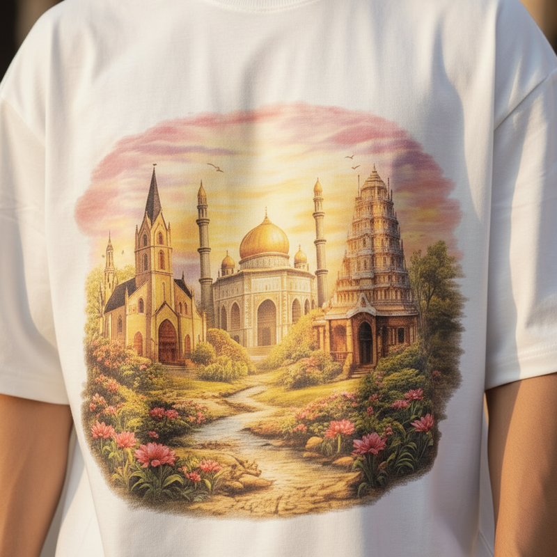 Aurora Round Neck 100% Cotton Men's T- Shirt