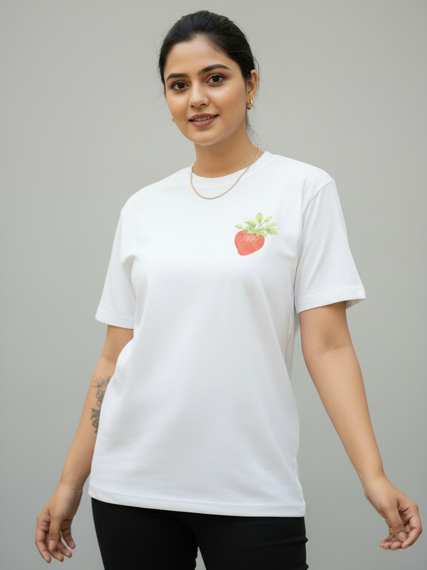 Aurora Round Neck 100% Cotton Women's T-shirt
