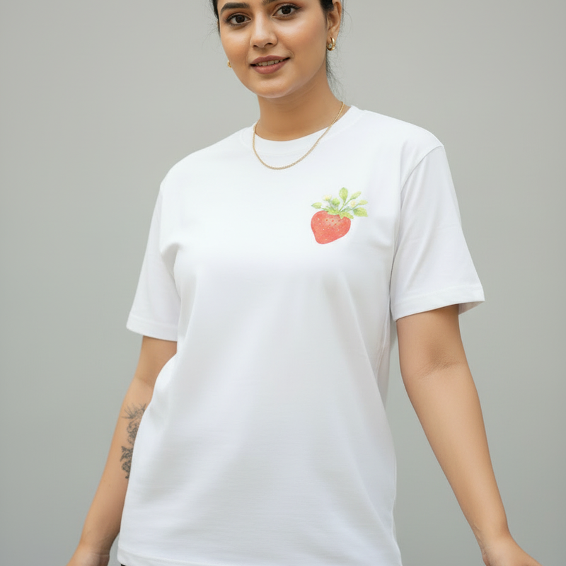 Aurora Round Neck 100% Cotton Women's T-shirt
