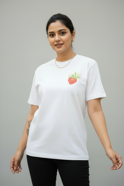 Aurora Round Neck 100% Cotton Women's T-shirt