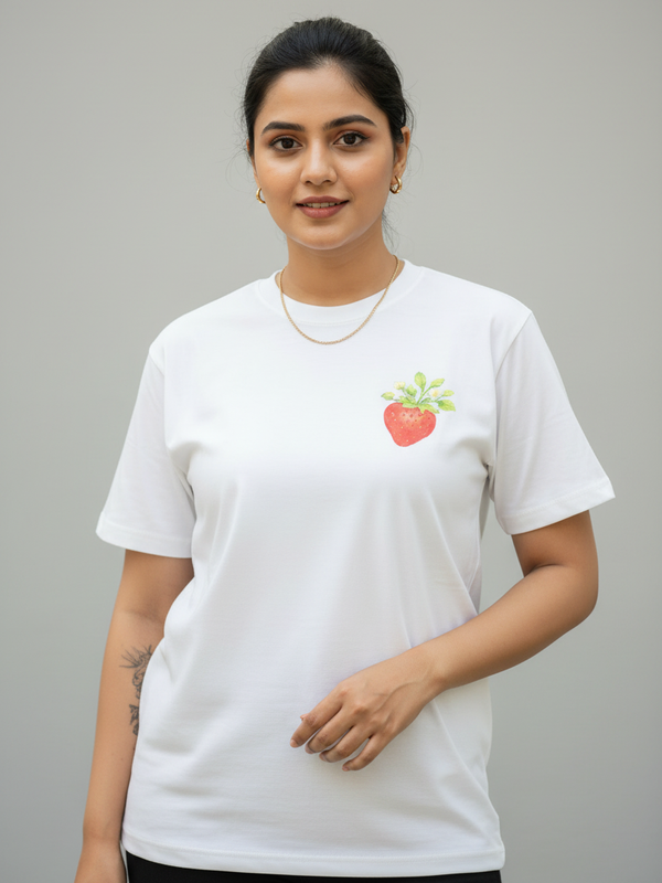 Aurora Round Neck 100% Cotton Women's T-shirt