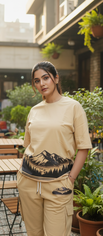 Aurora Round Neck 100% Cotton Women's co-ord set