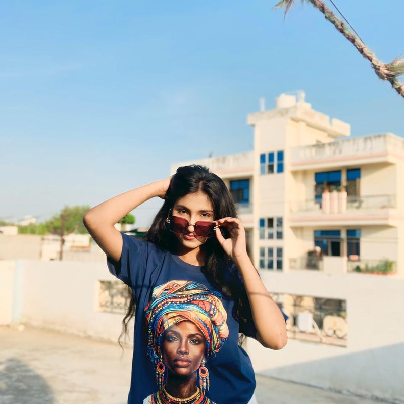 Aurora Round Neck 100% Cotton Women's T-shirt