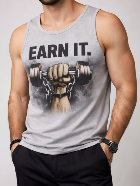 Built grey Men's cotton Tank Tees