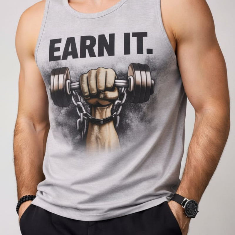 Built grey Men's cotton Tank Tees