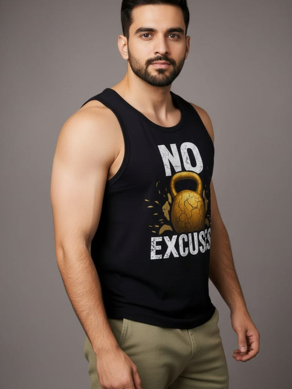 No excuses Man's cotton  Tank Tees