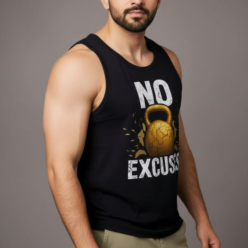 No excuses Man's cotton  Tank Tees