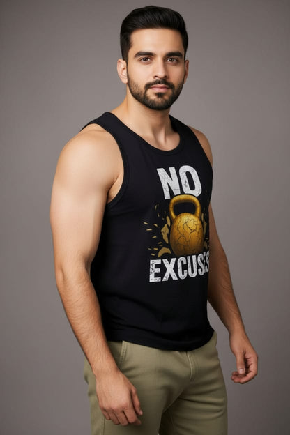 No excuses Man's cotton  Tank Tees