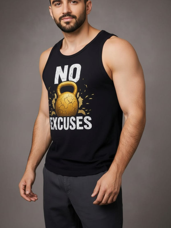 No excuses Man's cotton  Tank Tees