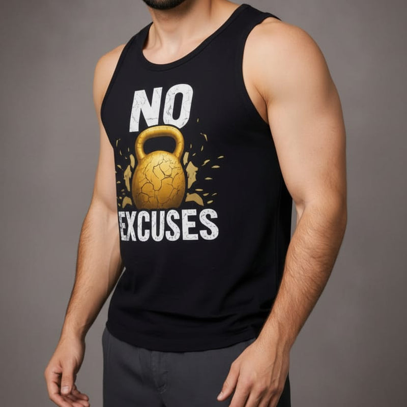 No excuses Man's cotton  Tank Tees