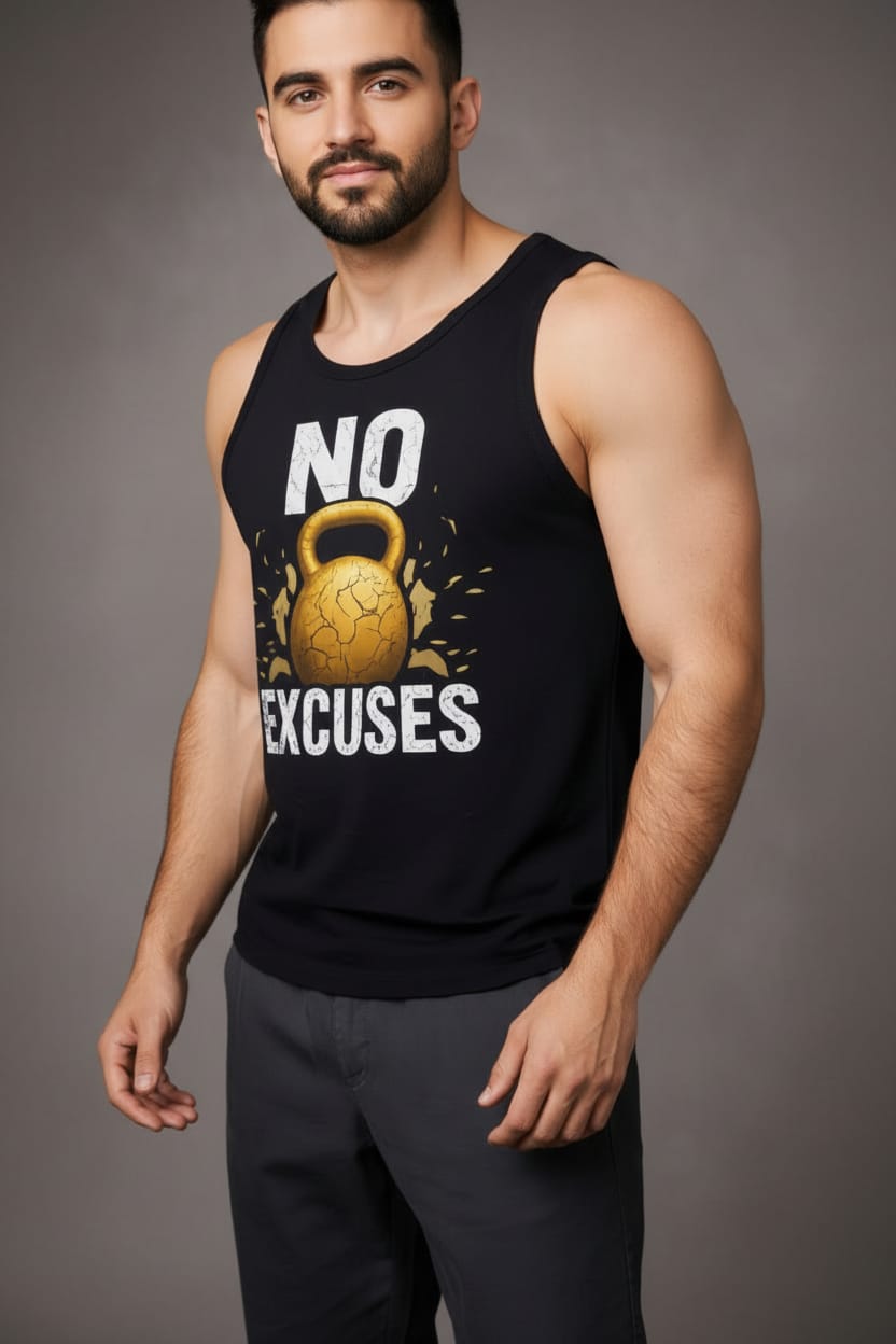 No excuses Man's cotton  Tank Tees