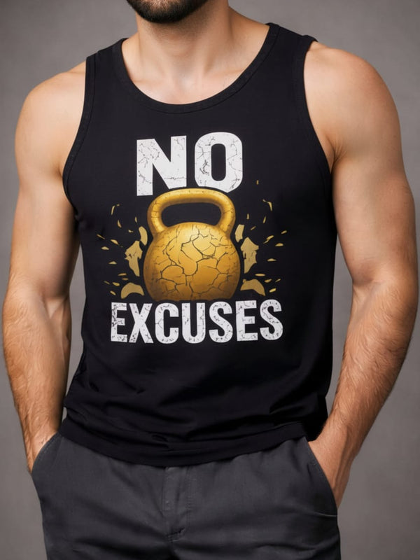No excuses Man's cotton  Tank Tees