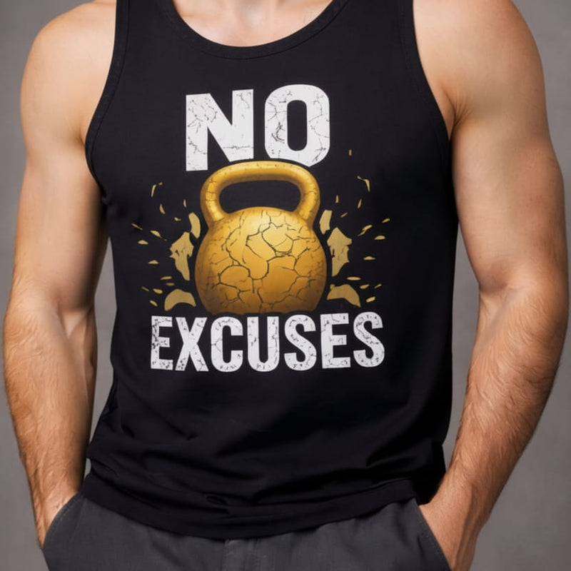 No excuses Man's cotton  Tank Tees
