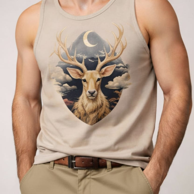 Antelope khaki Men's cotton Tank Tees