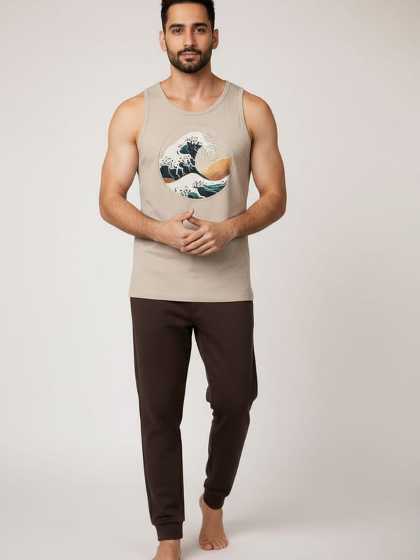 Waves Men's cotton Tank Tees