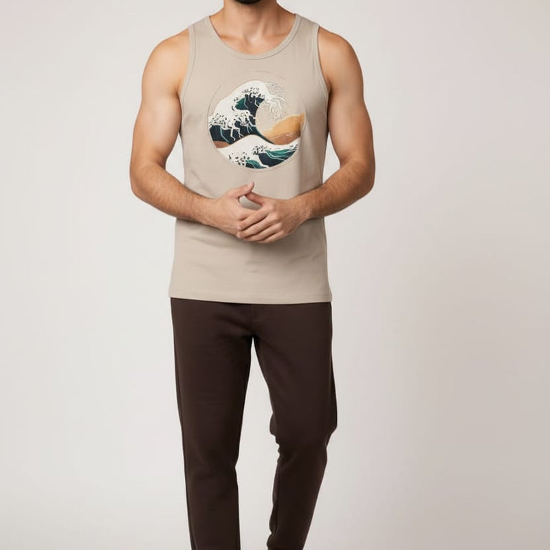 Waves Men's cotton Tank Tees