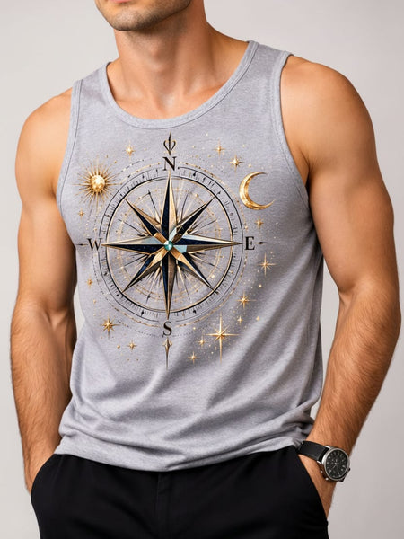 Compass Men's cotton Tank Tees