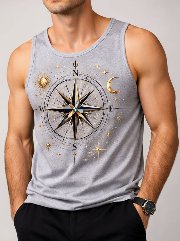 Compass Men's cotton Tank Tees