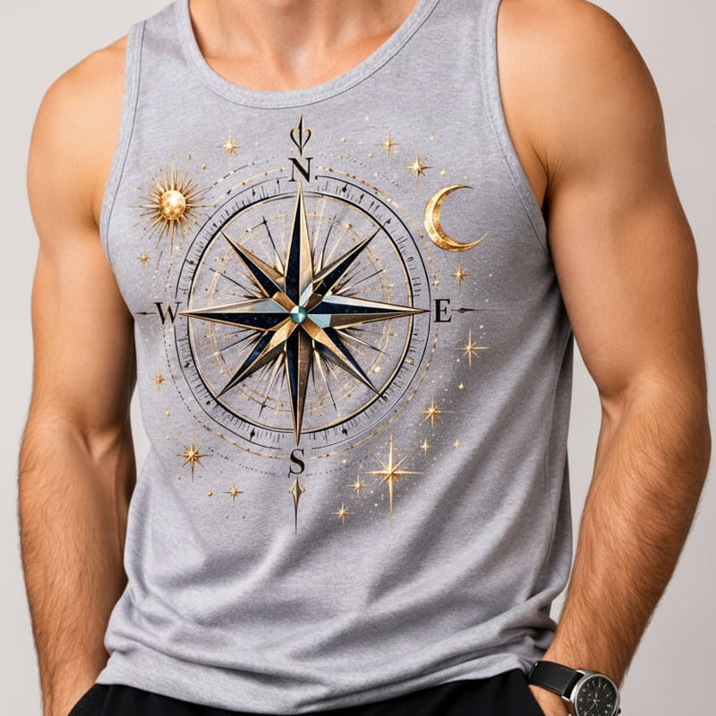 Compass Men's cotton Tank Tees