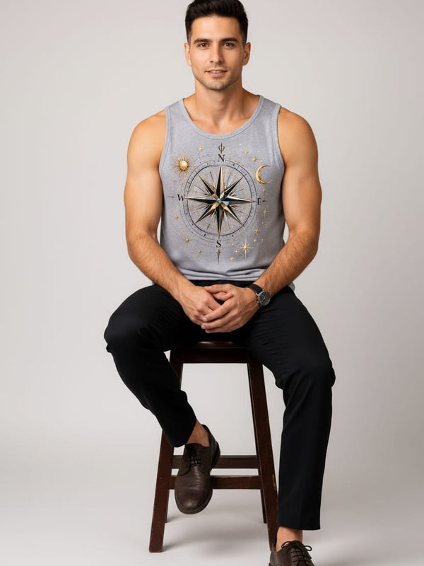 Compass Men's cotton Tank Tees
