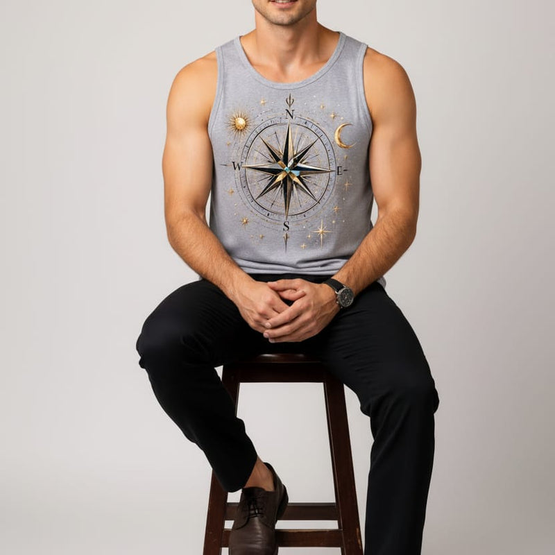 Compass Men's cotton Tank Tees